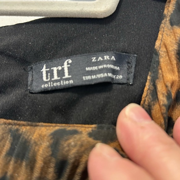 Zara trf leopard print chiffon mini dress Medium - Picture 4 of 5